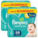 Kit 2 Fraldas Confort Sec G 98 unidades